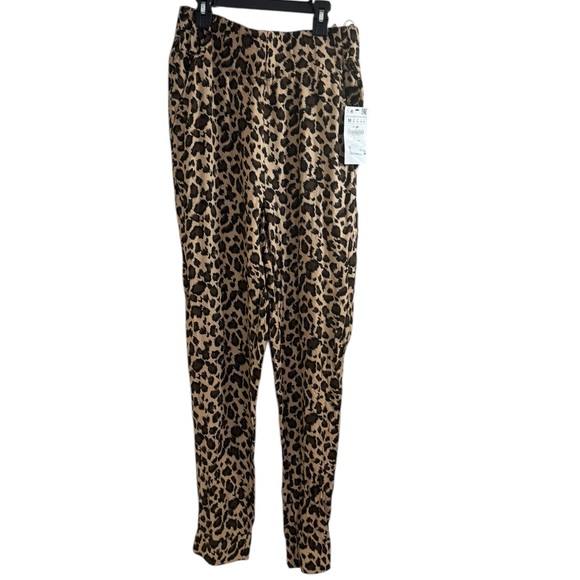 NWT Zara Leopard Print Pants M - Picture 1 of 9